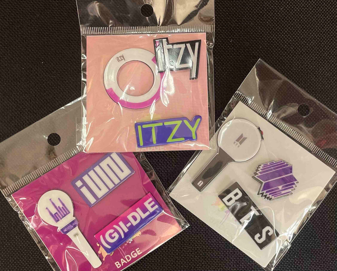 K-Pop Badge Set with 3 Pieces