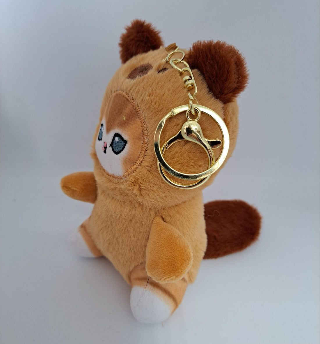 Soft Cat Keychain in a Teddy Bear Costume