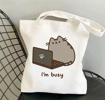 The Pusheen tote bag is working!