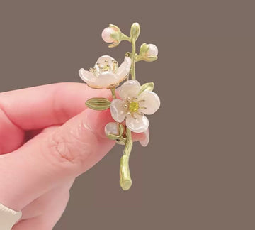 Olive Magnolia Brooch