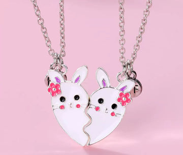 Pair of "Bunnies" Silver Pendants