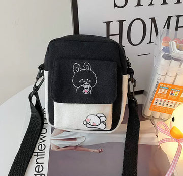 Mini Bear-Themed Purse - Black