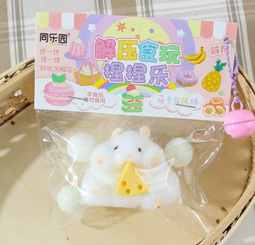 Stress Relief Squish Hamster - White