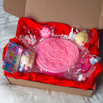 Squishtab Oreo Set – 18cm, featuring a Paw, Hamster, and Chick