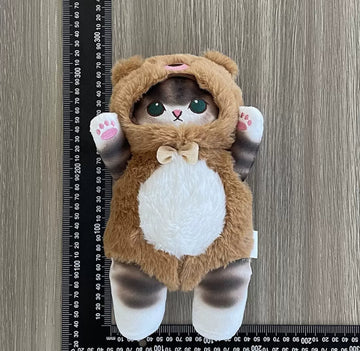 Soft Toy Cat in a Teddy Bear Costume, 26 cm