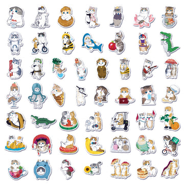 Set of 50 Cat Stickers