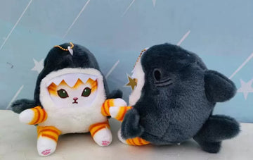 Soft Toy Cat in a Shark Costume, 20cm