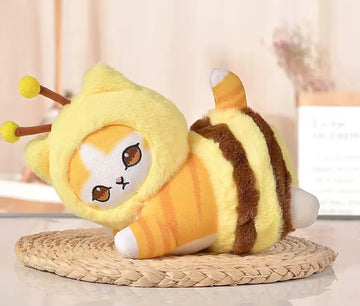 Soft Plush Toy Cat in a Bee Costume, 20cm