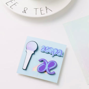 Set of three K-pop Aespa badges