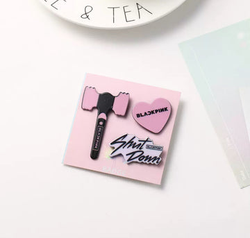 Set of three Black Pink K-pop badges