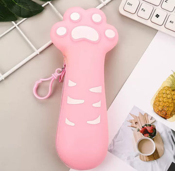 Silicone Pencil Case "Paw" - Powder Pink