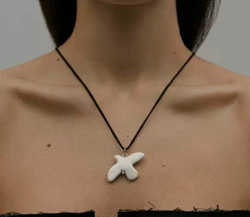 "Columba" Pendant with Black Cord