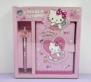 Girls' Set: Diary and Pen Hello Kitty