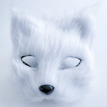 Furry White Quadrobics Mask