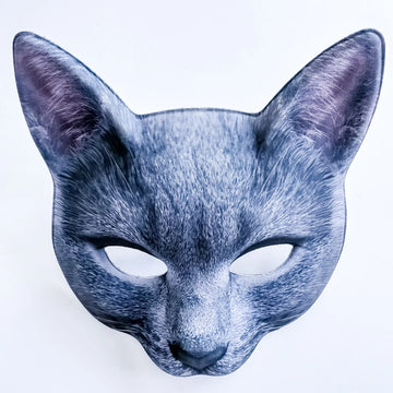 3D Gray Cat Quadrobics Mask