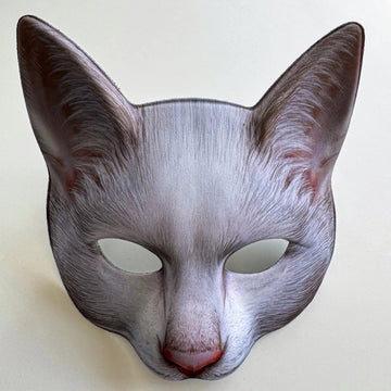 3D White Cat Quadrobics Mask