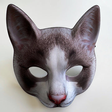 3D Cat Mask for Quadrobics with a White Spot