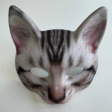 3D Gray Cat Quadrobics Mask