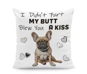 Decorative Pillowcase Bulldog White 45×45 cm