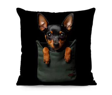 Black Dachshund Decorative Pillowcase 45×45 cm