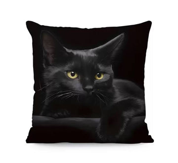 Decorative Pillowcase Black Cat 45×45 cm