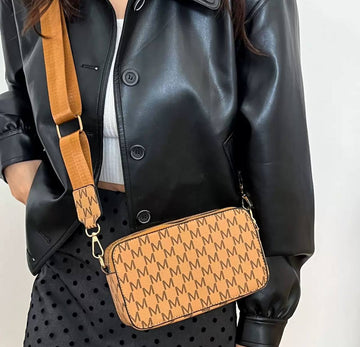 Women's Crossbody Bag with Terracotta Pattern