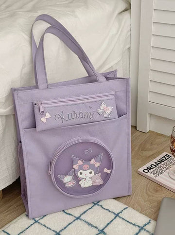 Kurumi Tote Bag with Pocket