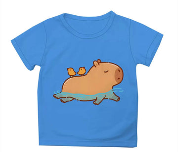 Kids' T-Shirt featuring Capybara and Birds Blaktina