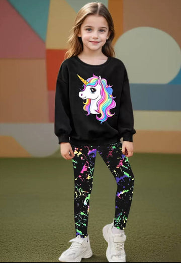 Kids' Unicorn Costume (Sweatshirt + Leggings)