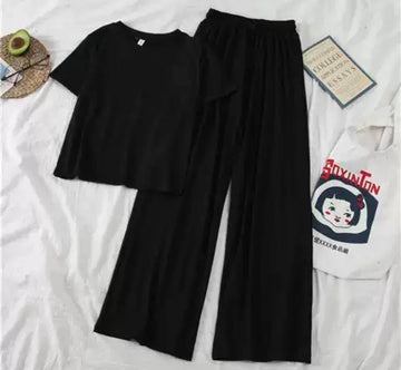 Lightweight costume (pants and T-shirt) Black