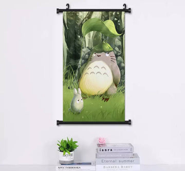 Totoro Poster Under the Leaf