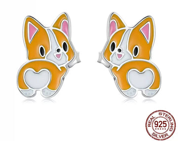 Corgi Earrings (Sterling Silver 925)