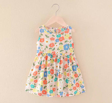 Children's Dress with a Floral Pattern