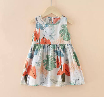 Children's Dress - Leaf Symphony