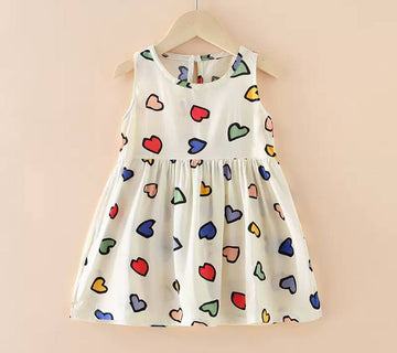 Children's Dress with Colorful Hearts