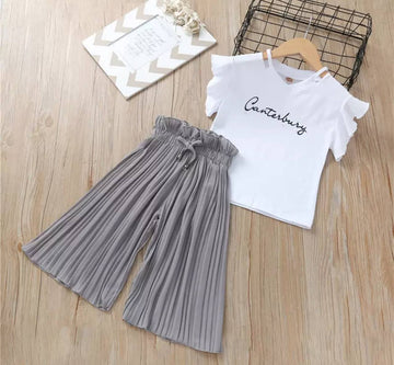Light Spring/Summer Costume (T-shirt + Pants) in Graphite