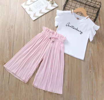 Light Spring/Summer Costume (T-Shirt + Pants) Pink
