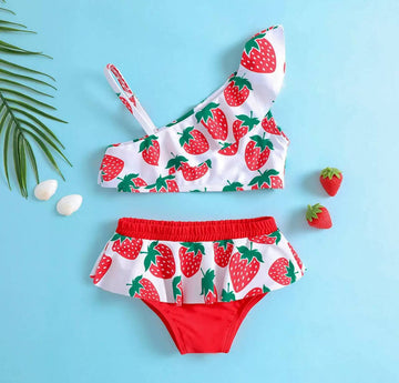 Kids' Swimsuit - Strawberry Party