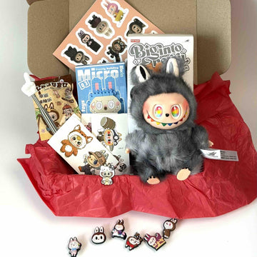 Labubu Gift Set (toy, figurine, building set, pointer, stickers, badge, jibits, tattoo)