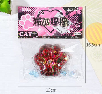 Starry Red Stress-Relief Paw Pad Tab