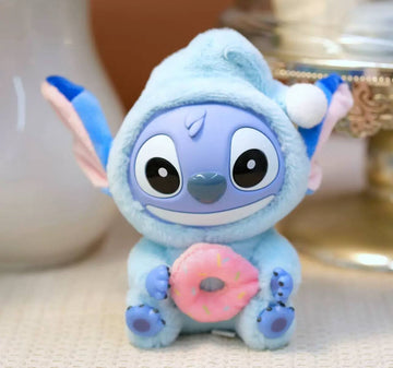 Stitch Plush Keychain with Donut