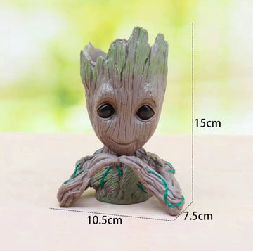 Grogu figure with a smile
