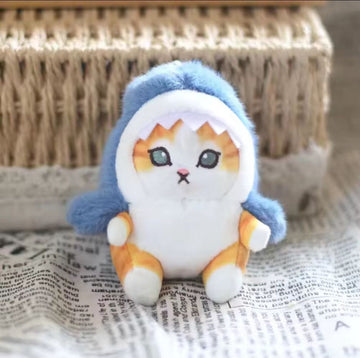 Soft Toy Keychain - Cat Shark, Light Blue