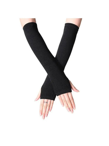 Solid Black Mittens