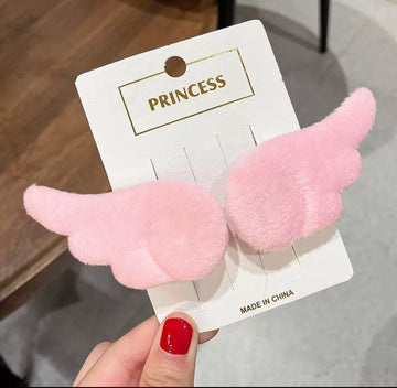Pink Wing Hair Clips