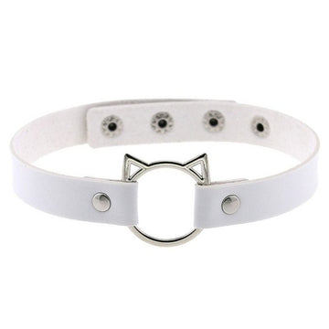 "Kitten" White Choker