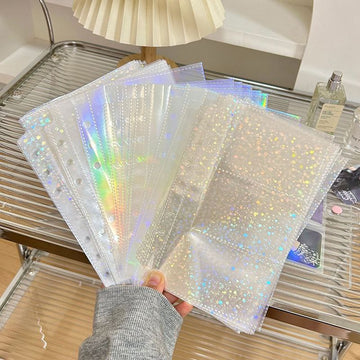 A5 Binder Pages (1 sheet for 8 cards) with Holographic Stars