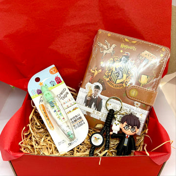 Harry Potter Gift Set (notebook + mini Marauder's Map + Hogwarts tickets, keychain, decorative washi tape liner)