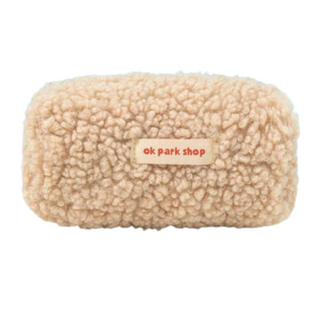 Soft Cosmetic Bag "Ok Park Shop" - Beige