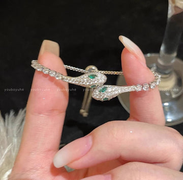 "Snakes" Bracelet – Silver Tone